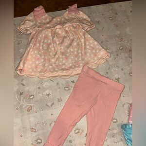 cupcakes & cashmere Pink Heart Kids Matching Set